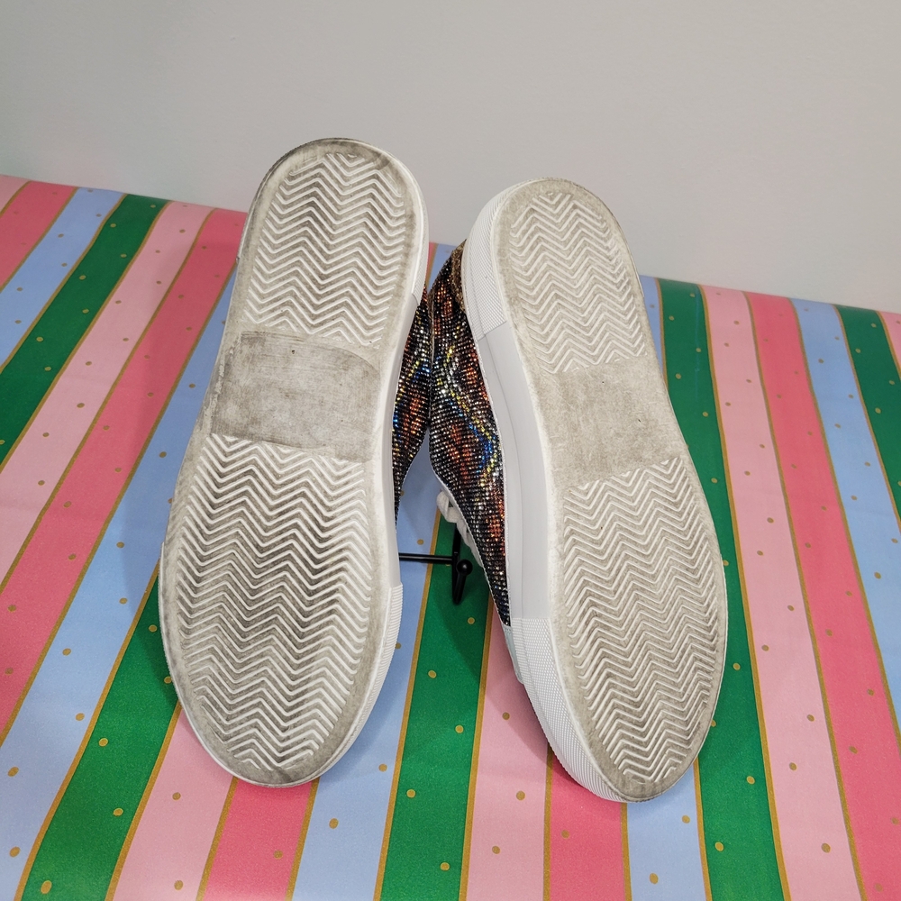 BETSEY JOHNSON Sneakers with Gold and Leopard Print - Picture 6 of 12